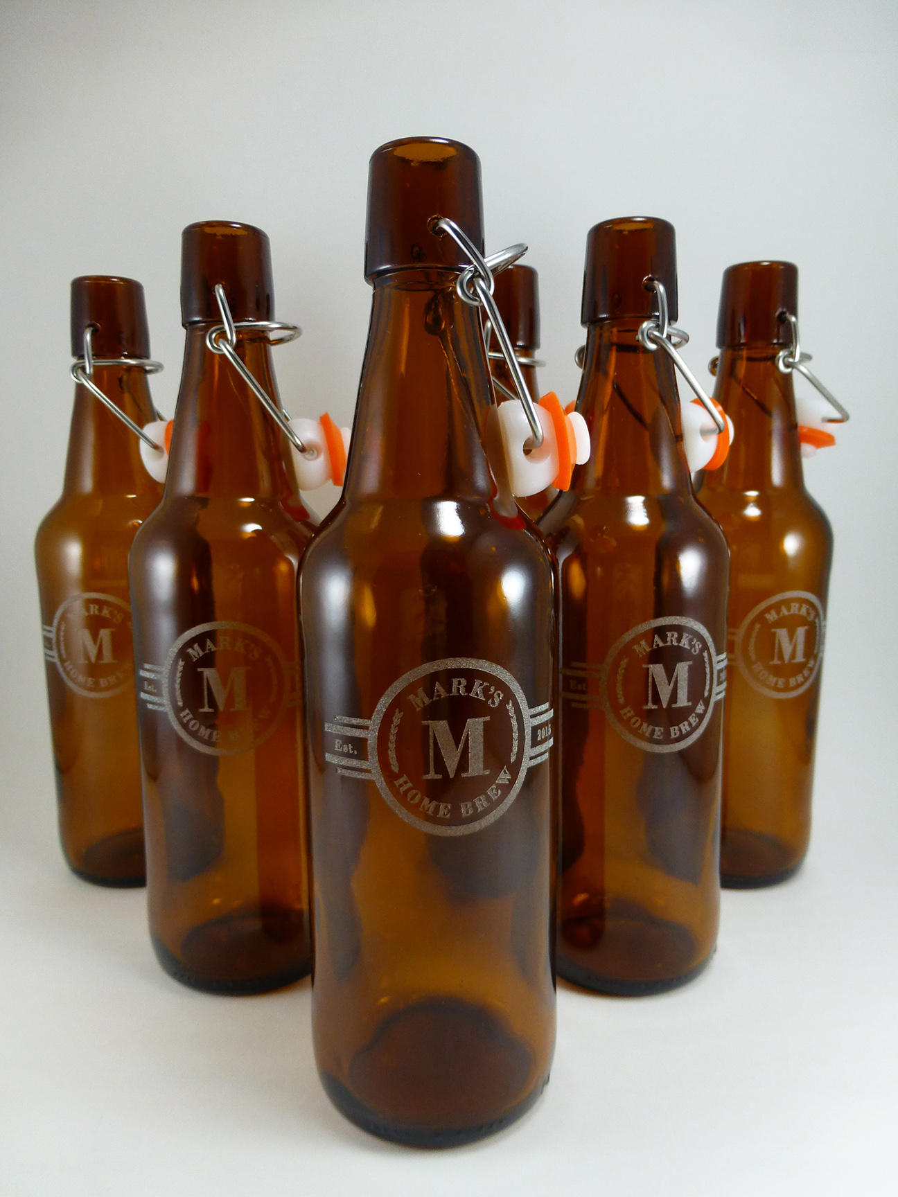 Custom Beer bottle engraved label